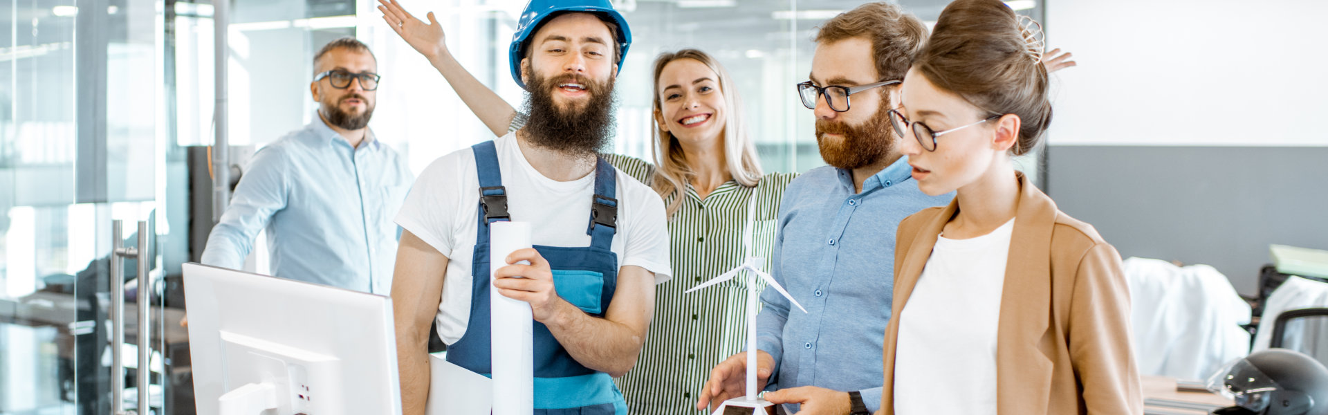 A group of people smiling togther